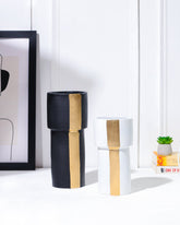 Alamkari India Gold Streak Minimalist Vase